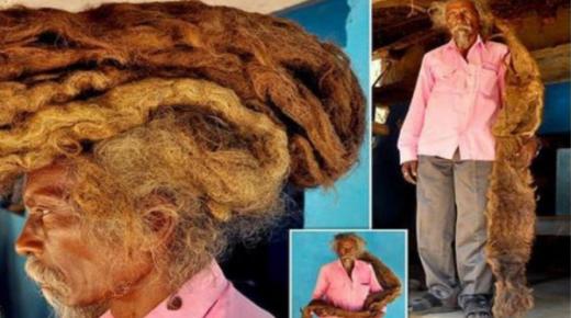 هندي لم يقص شعره منذ 40 عاماً: “الله زارني وطلب مني عدم قصه”