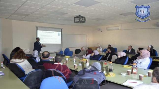 ورشة تعريفية للاساتذة بجامعة عمان الأهلية عن أهمية حاضنة الأعمال وخدماتها
